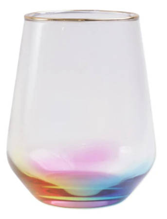 Rainbow Stemless Wine