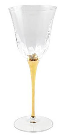 Optical Gold Stem Wine Glass