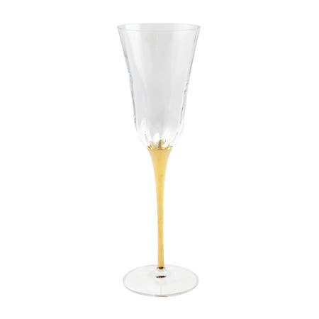 Optical Gold Stem Fluted Champagne