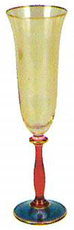 Regalia Deco Blue Fluted Champagne