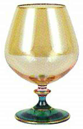 Regalia Deco Green Brandy Glass