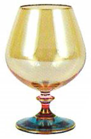 Regalia Deco Blue Brandy Glass