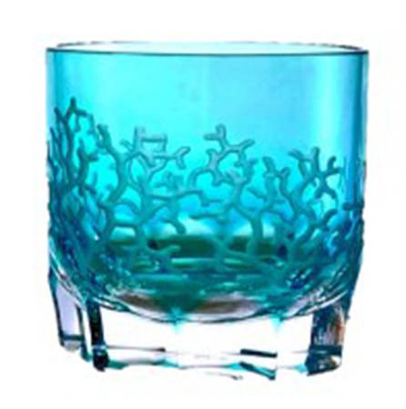 Coral (Cristobal) Turquoise Double Old Fashioned