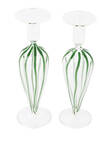 Nuovo Stripe 9" Single Light Candlestick - Set of 2