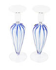 Nuovo Stripe 9" Single Light Candlestick - Set of 2
