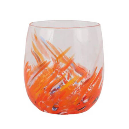 Chiara Orange Flat Tumbler