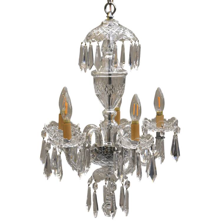 Avoca (Cut Base) 5 Arm Chandelier