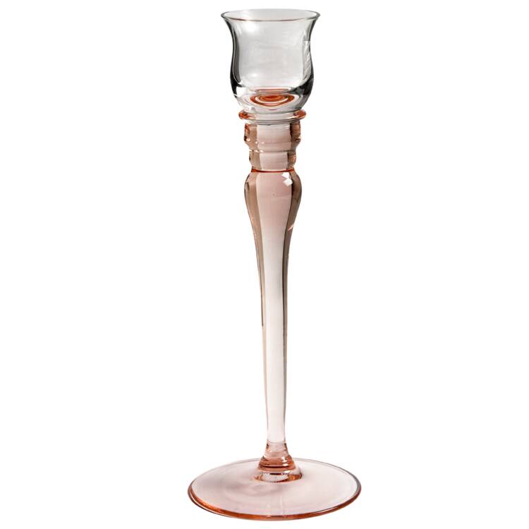Bermuda Pink 8" Single Light Candlestick