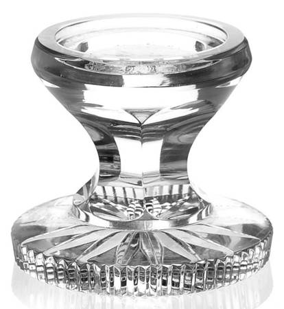 Colleen Short Stem (Cut) Hurricane Lamp, No Globe