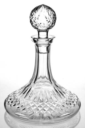 Lismore Cut Base Ships Decanter & Stopper