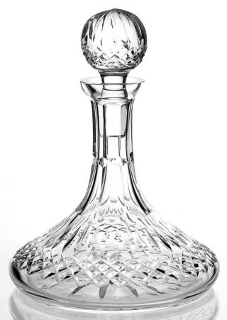 Lismore Cut Neck Ships Decanter & Stopper
