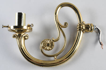 Lismore Brass Scroll Arm for 3-Arm Chandelier