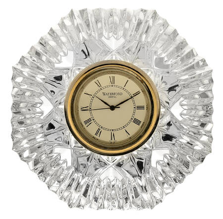 Lismore Diamond Paperweight Quartz Clock