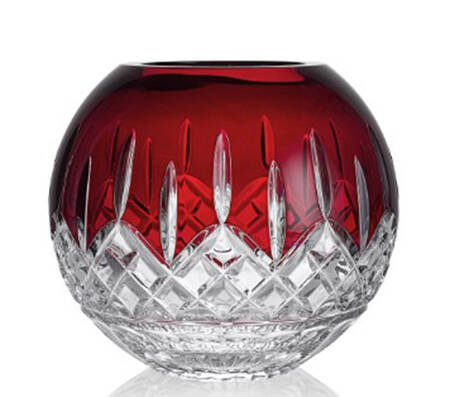 Lismore 8" Red Rose Bowl