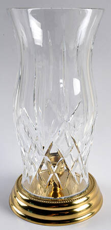 Lismore Hurricane Lamp & Brass Base