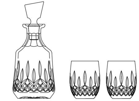 Lismore 3 Pc Boxed Decanter Set - DECRO & 2 DOLD