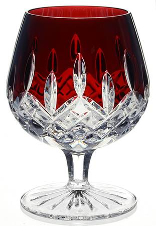 Lismore Red Brandy Glass