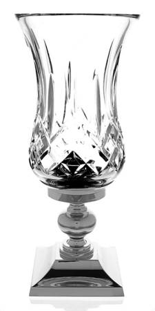 Lismore Hurricane Lamp & Pewter Base