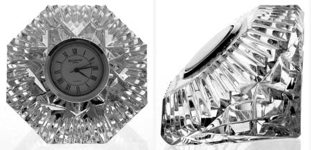 Lismore Diamond Paperweight Quartz Clock