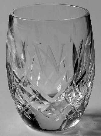 Lismore Shot Glass Monogram "W"