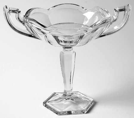 1776 Clear Footed Sweet Meat with 2 Handles