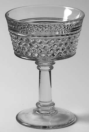American Hobnail Clear Champagne/Tall Sherbet
