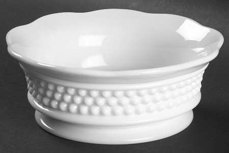 American Hobnail Milk Glass Small Dessert Bowl