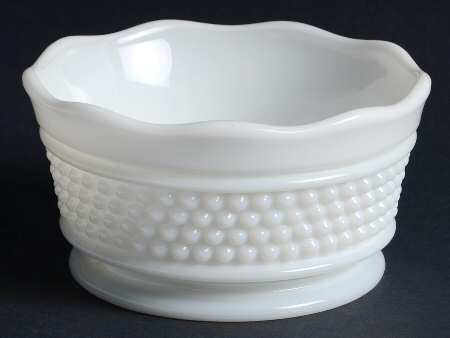 American Hobnail Milk Glass Finger Bowl
