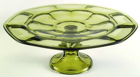 Ashburton Green (Olive) Footed Cake Plate