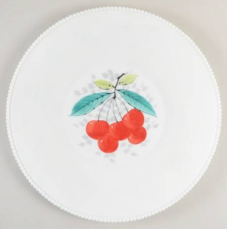 Beaded Edge Fruit 14" Torte Plate