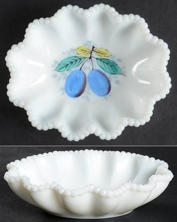 Beaded Edge Fruit 6" Oval Bowl