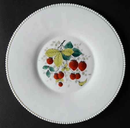 Beaded Edge Fruit 14" Torte Plate