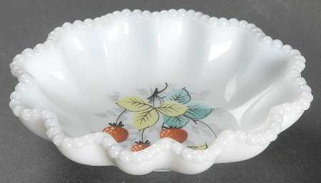 Beaded Edge Fruit 6" Oval Bowl