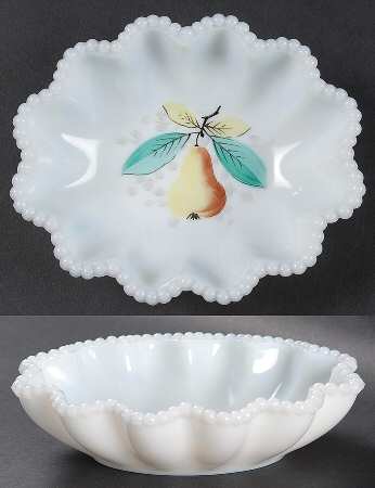 Beaded Edge Fruit 6" Oval Bowl