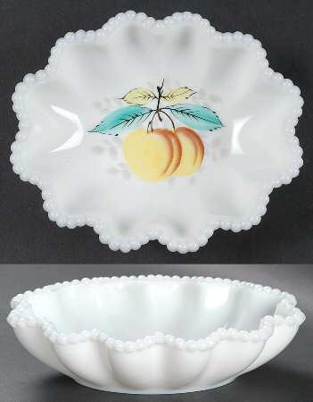 Beaded Edge Fruit 6" Oval Bowl