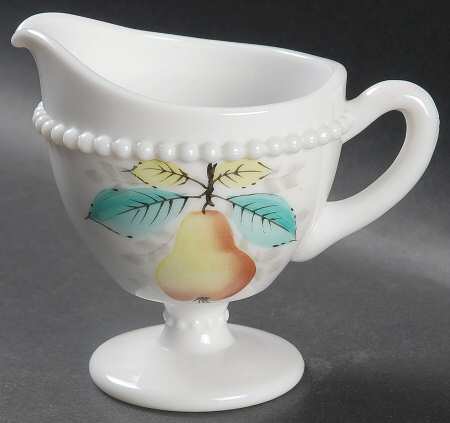 Beaded Edge Fruit Footed Creamer