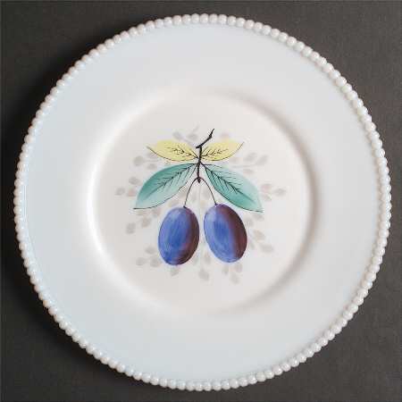 Beaded Edge Fruit Dinner Plate