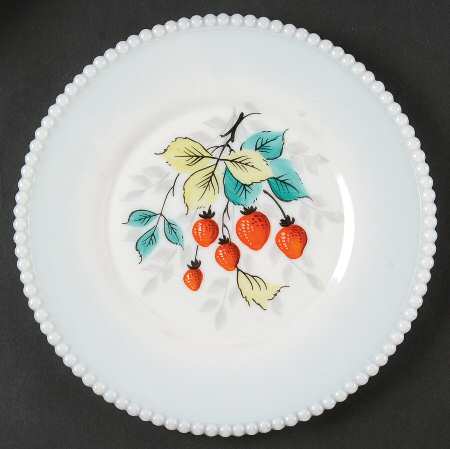 Beaded Edge Fruit Luncheon Plate