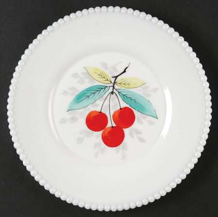 Beaded Edge Fruit Luncheon Plate