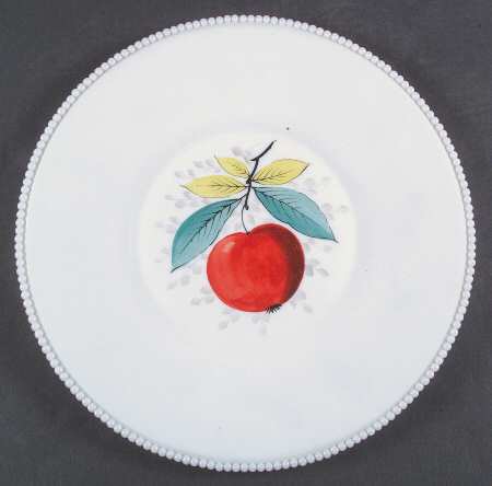 Beaded Edge Fruit 14" Torte Plate