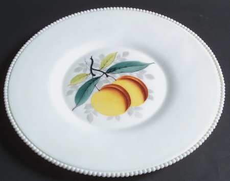 Beaded Edge Fruit 14" Torte Plate