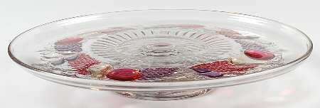 Della Robbia Flashed Cupped Edge Cake Stand