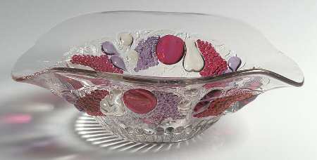 Della Robbia Flashed 12" Oval Bowl