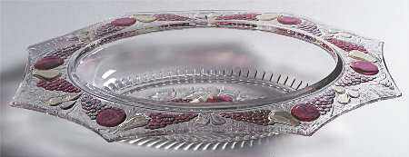 Della Robbia Flashed 14" Flanged Pointed Rim Oval Bowl