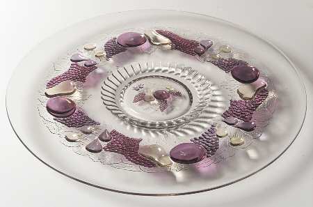Della Robbia Flashed 18" Torte Plate/Punch Bowl Underplate