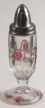 Della Robbia Flashed Footed Shaker & Metal Lid