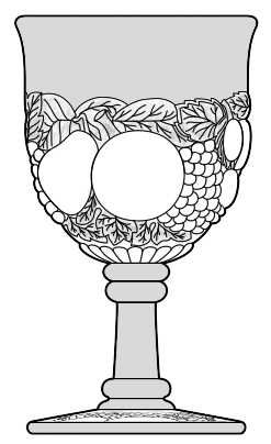 Della Robbia Clear (Frosted Rim and Stem) by Westmoreland