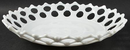 Doric Milk Glass 11" Belled Bowl