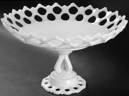 Doric Milk Glass 10" Belled Bowl