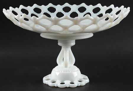 Doric Milk Glass 11" Belled Bowl